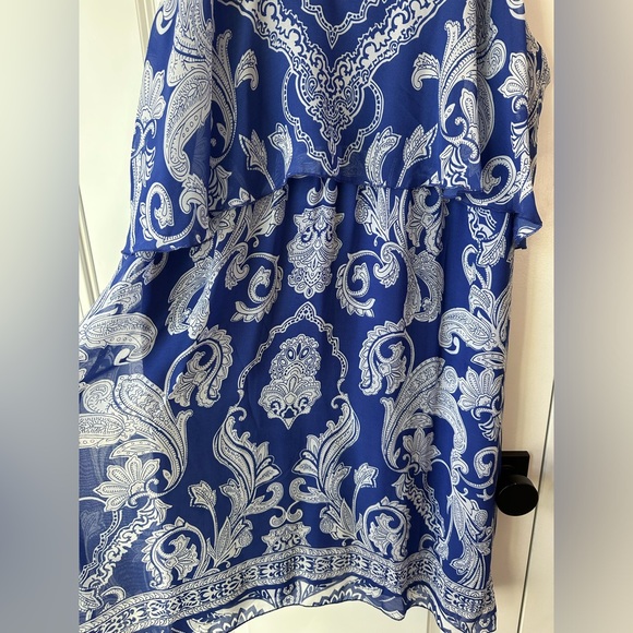 Soma Women’s Chiffon Flounce Short Dress Spirit Paisley Jewel (Size XXL) - Picture 4 of 7